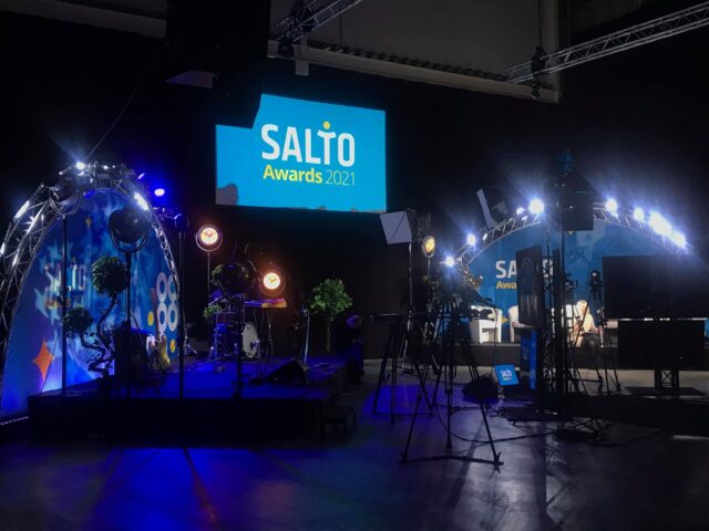 SALTO Awards media set with lights and cameras